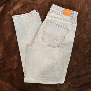 American Eagle Outfitters Light Blue Straight Leg Jeans